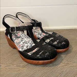 Alegria Women's Summer Leather Wedge Sandal EU 38 US 8/8.5